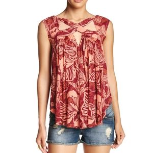 Free People | NWT Crisscross Cherry Combo Top S